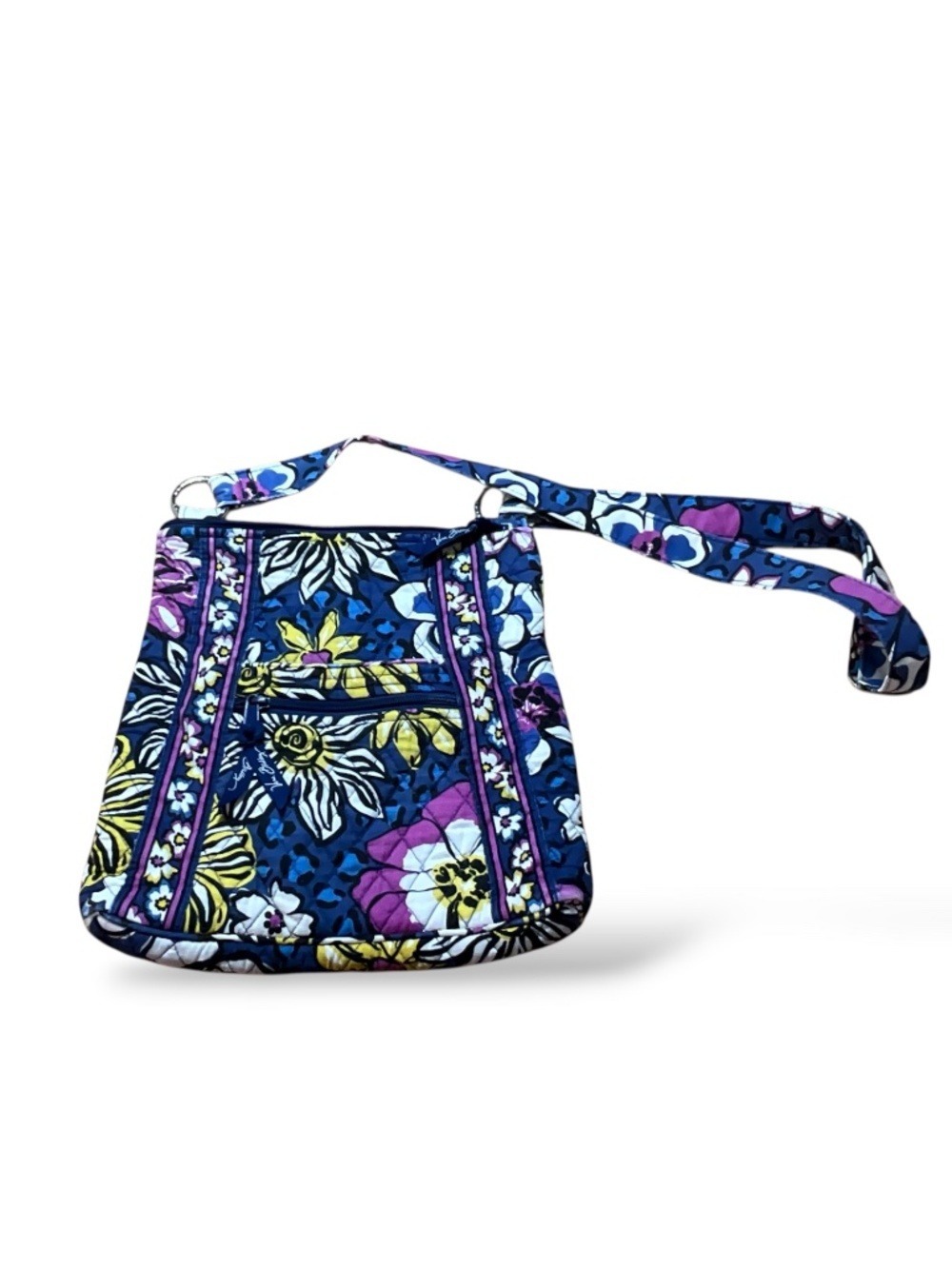 VERA BRADLEY African Violet Print Crossbody Hipster Bag Adjustable Strap - Picture 3 of 11